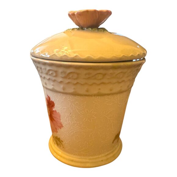 Vintage Michel & Company Floral Ceramic Canister Designed By Christa Schmidt - Picture 8 of 9